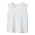 thumbnail image 1 of LYHaoo Boys Tank Tops For Summer Kids Sleeveless Shirt Soft Fabric Comfortable Casual Wear Lightweight Breathable Tee For Daily Outfits Casual School Sizes 10-11 Years White, 1 of 3