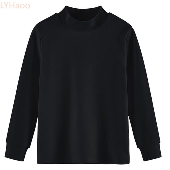 LYHaoo Boys Thermal Long Sleeve Shirt Mid Neck Top Soft Comfortable Kids Base Layer Warm Undershirt For Toddlers And Children All Season Casual Wear Casual Shirts,Sizes 2-3 Years