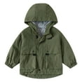 thumbnail image 1 of LYHaoo Boys Windbreaker Jacket For Kids Lightweight Hooded Zipper Coat Outdoor Casual School Jacket For Boys Age 2 To 13 Years Sizes 10-11 Years Green(Big Kid), 1 of 3