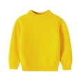 thumbnail image 1 of LYHaoo Boys and Girls' Uniform Cotton Crew-Neck Sweaters Long Sleeve Pullover Knit Sweaters 6-7 Years(Yellow), 1 of 3