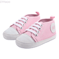 thumbnail image 1 of LYHaoo Breathable Soft Sole First Canvas Shoes For Babies Lightweight Flexible Non Sneakers For Toddler Boys Girls Sizes 6 Toddler Pink(9-11 Months), 1 of 6