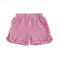 thumbnail image 1 of LYHaoo Casual Shorts for Grils Toddler Baby Girl Shorts Casual Summer Gingham Plaid/Seersucker Elastic Waist Ruffle Hem Shorts Bottoms Sizes 3-4 Years(Red), 1 of 7