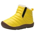 thumbnail image 1 of LYHaoo Children Shoes Comfortable Soft Sole Plus Velvet Warm Snow Boots Fashion Outdoor Warm Children Snow Boots Sizes 3.5 Yellow(Big Kid), 1 of 6