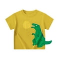 thumbnail image 1 of LYHaoo Children's Short Sleeve T Shirts Cartoon Dinosaur Summer Outfits Baby Clothes (1 10y) Regular Fit Sizes 12-18 Months Yellow, 1 of 6