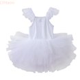 thumbnail image 1 of LYHaoo Children's Tutu Dress For Performance And Solid Color Personality Sleeveless Dress For Girls,Girls Casual Dresses Sizes 5-6 Years White, 1 of 3