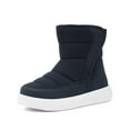 thumbnail image 1 of LYHaoo Children's Winter Solid Color Snow Boots For Boys And Girls Non Slip Warm Boots With Wool Thickening Sizes 9 Blue(Little Kid), 1 of 6
