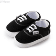 thumbnail image 1 of LYHaoo Classic Baby Sneakers Toddler Shoes For Learning To Walk Ideal For Soft Rubber Sole For Indoor And Outdoor Activities Sizes 4 Toddler Black(0-6 Months), 1 of 6