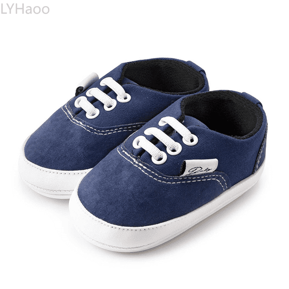 LYHaoo Classic Baby Sneakers Toddler Shoes For Learning To Walk Ideal For Soft Rubber Sole For Indoor And Outdoor Activities Sizes 5 Toddler Blue(6-12 Months)