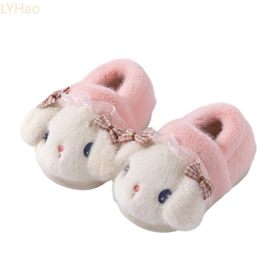 LYHaoo Cozy Lined Slippers For Girls Warm Winter Indoor Footwear With Cute Cartoon Character Designs For Toddler Kids Sizes 5 Toddler 6-12 Months
