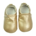 thumbnail image 1 of LYHaoo Crawling Shoes Baby First Walking Shoes Girls Boys Slippers Crawling Shoes Baby Shoes Soft Leather With Suede Soles Leather Shoes Toddler 0 2 Years Sizes 4 Gold(Toddler), 1 of 5