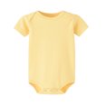 thumbnail image 1 of LYHaoo Cute Girls Bodysuits For Summer Baby Girl Jumpsuits Soft Short Sleeve Rompers For Toddlers Ideal For Parties And School Girls Jumpsuit Romper 0-3 Months Yellow(Toddler), 1 of 3