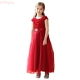 thumbnail image 1 of LYHaoo Elegant Girls Formal Dress For Recital Pageant Performance Tutu Gown With Skirt And Sash，Little Girls Dresses Sizes 13-14 Years Red, 1 of 7