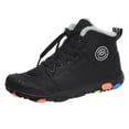 thumbnail image 1 of LYHaoo Fashion Autumn Children Boys Girls Sporsts Shoes Cotton Shoes Snow Boots Warm Thick Comfortable Lace Up Sizes 2 Black(Big Kid), 1 of 4