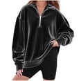thumbnail image 1 of LYHaoo Girl's Hoodie Long Sleeve Soft Sweatshirt Graphic Hoody Kids Cute Pullovers Top Clothes For Girls And Boys Zip Front Sweatshirt Sizes 4-5 Years Black, 1 of 5