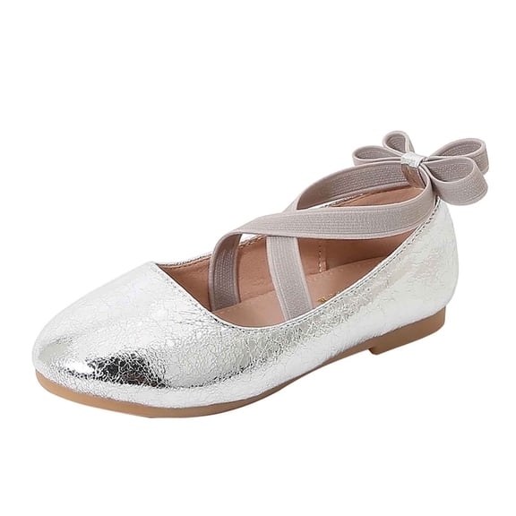 LYHaoo Girls Athletic Sneakers For Daily Wear And Parties Fixed Design For Comfort And Support Versatile Footwear That Complements Any Outfit Easy For Long Lasting Use Sizes 9 Silver(Little Kid)