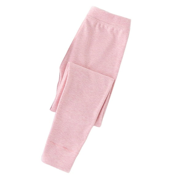 LYHaoo Girls' Autumn Style Leggings Pants Solid Elastic Children's Pants Baby's Winter Pants Comfy Lounge Pants Sizes 2-3 Years Pink