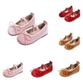 thumbnail image 1 of LYHaoo Girls Ballet Flats With Bow Summer Casual Dress Shoes for Party School Wedding,Red,Sizes 6.5(5.31") Toddler, 1 of 7