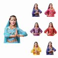 thumbnail image 1 of LYHaoo Girls Basic Tees,Kids Girls Indian Belly Dance Outfits Sequins Long Sleeve Hip Dance Top For ,Sizes 3-12 Years, 1 of 7