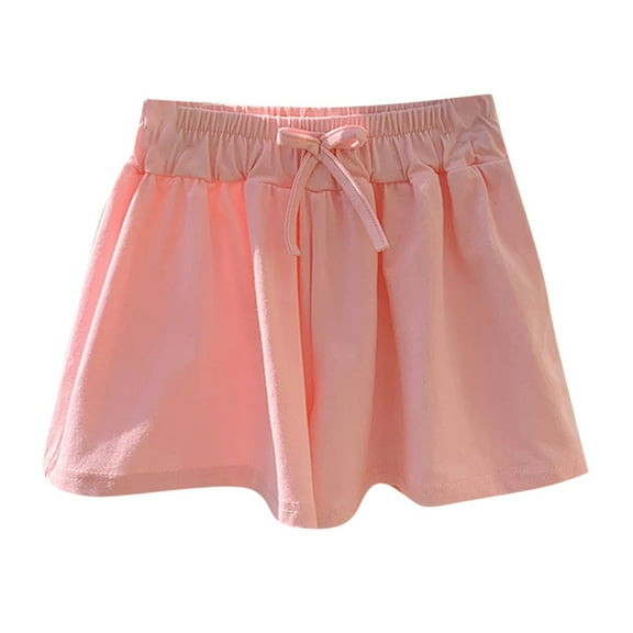 LYHaoo Girls Casual Loose Fit Solid Color Shorts For Everyday Outdoor And Sports Activities Comfortable Breathable Summer Pants For Kids Age 3 12 Years Comfy Lounge Pants Sizes 3-4 Years Pink