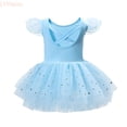 thumbnail image 1 of LYHaoo Girls Dance Dress Ballet Practice Tutu Skirt For Performances And Recitals Autumn Training Wear With Flared Design，Girls Basic Dresses Sizes 3-4 Years Blue, 1 of 5