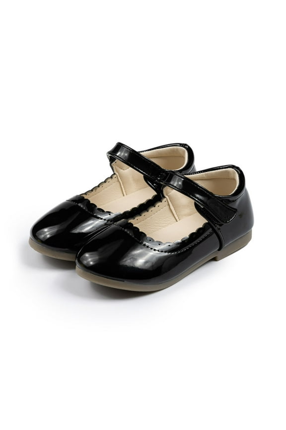 Girls Dress Shoes Mary Jane Low Shoes Ballerinas Children Princess Shoes Wedding Shoes Flat Baby Evening Shoes Party School Shoes Birthday Parties Campus Sizes 8 Black(Little Kid)