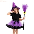 thumbnail image 1 of LYHaoo Girls Dress Up Costume Tutu Skirt with Hat Broom for Kids Halloween Themed Party(L), 1 of 4