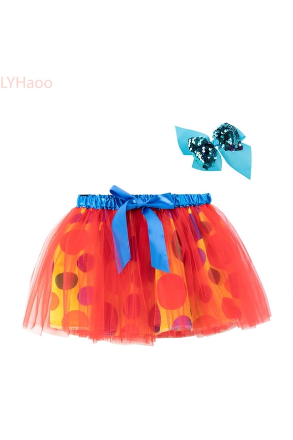 Girls Festive Party Dress For Girls Mini Pleated Tutu With Bow Hair Clip Sparkling Skirt For And Play,Girls Lace Dresses Sizes 2-4 Years Red