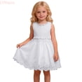 thumbnail image 1 of LYHaoo Girls Formal Party Dress With Vest And Skirt Elegant Childrens Gown For，Girls A Line Dresses Sizes 3-4 Years White, 1 of 7