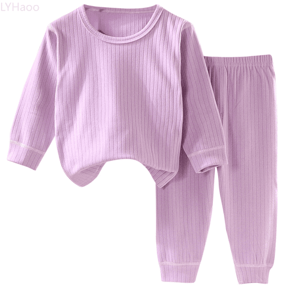 LYHaoo Girls Pant and Top Sets Girls Outfits Set For Toddlers Comfortable Long Sleeve Layering Top And Bottom For Autumn And Spring Homewear For Everyday Use Sizes 140(Purple)