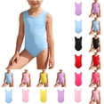 thumbnail image 1 of LYHaoo Girls Piece Swimsuit Solid Color Toddler Bathing Summer Beachwear For Kids,Girls One-Piece Swimsuit 3-4 Years, 1 of 6