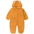 thumbnail image 1 of LYHaoo Girls Romper And Jumpsuit Soft Hooded Pajama Sleeper Outfit For Toddlers And Kids All Day Loungewear Comfortable Girls Jumpsuit Romper 12-18 Months Yellow, 1 of 6