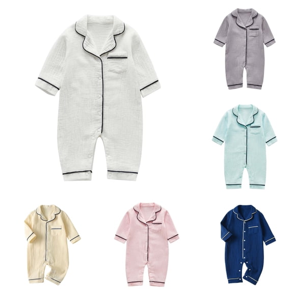 LYHaoo Girls Romper Newborn Infant Baby Girl Boy Pajamas Romper Button Up Pajamas Footie Pj's Jumpsuit Clothes,Sizes 0-3 Months