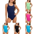 thumbnail image 1 of LYHaoo Girls Ruffle Sleeve Swimsuit High Waist Bathing With Wide Straps For Teen Youth,Girls One-Piece Swimsuit 6-7 Years, 1 of 6