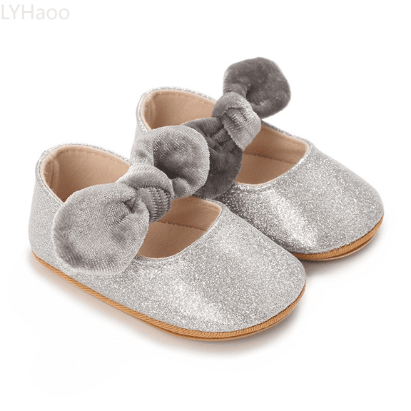 LYHaoo Girls Sandals Baby First Walking Sandals Soft Sole Shoes With Delicate Bow For Girls Toddler Flexible Barefoot Footwear Sizes 13 Toddlers(12-18 Months)