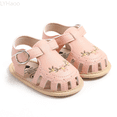 thumbnail image 1 of LYHaoo Girls Sandals Baby Sandals For Infants Soft Sole Breathable Summer Casual Shoes With Floral Embroidery For Boys And Girls 0 18 Months Sizes 5 Toddlers(6-12 Months), 1 of 6