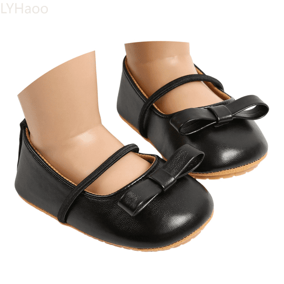 LYHaoo Girls Sandals Baby Sandals For Infants Soft Sole Walking Shoes With Bow Design Comfortable Casual First For Girls And Boys 0 18 Months Sizes 4 Toddlers(0-6 Months)
