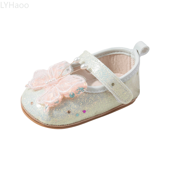 LYHaoo Girls Sandals Baby Sandals For Toddlers Sparkly Shoes Summer Soft Sole Walking Shoes For Breathable Design Sizes 11 Toddlers(0-6 Months)