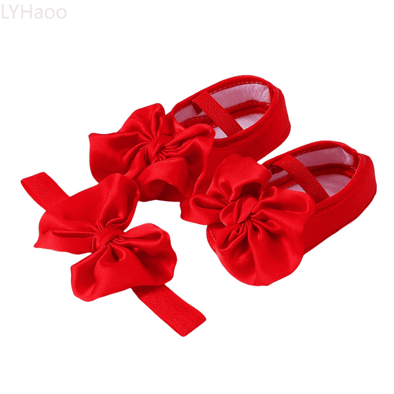 LYHaoo Girls Sandals Baby Shoes With Hair Band Fashion Soft Soled Toddler Shoes Versatile Dress Flower Shoes Toddler Shoes Sizes 3.5 Toddlers(0-6 Months)