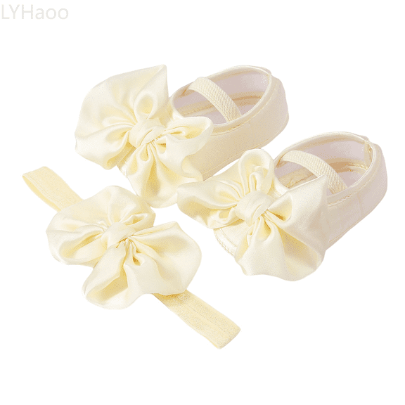 LYHaoo Girls Sandals Baby Shoes With Hair Band Fashion Soft Soled Toddler Shoes Versatile Dress Flower Shoes Toddler Shoes Sizes 4.5 Toddlers(9-12 Months)
