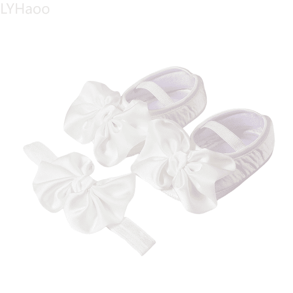 LYHaoo Girls Sandals Baby Shoes With Hair Band Fashion Soft Soled Toddler Shoes Versatile Dress Flower Shoes Toddler Shoes Sizes 4.5 Toddlers(9-12 Months)