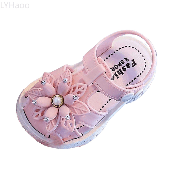 LYHaoo Girls Sandals Breathable Girls Sandals For Toddlers 1 5 Years Lightweight Comfortable Casual Outdoor Summer Play Shoes For Sizes 4 Toddlers(9-12 Months)