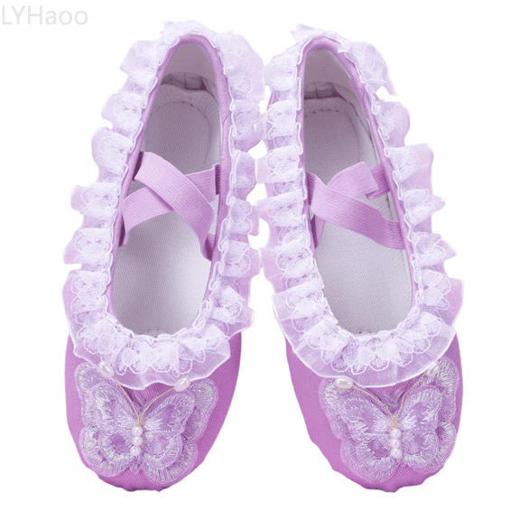 LYHaoo Girls Sandals Cute Ballet For Girls Lace Cat Shape Toddler Dance Shoes For Performance And Practice Sizes 10.5 Little Kid(4-4.5 Years)