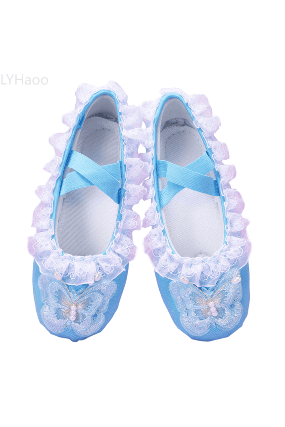 Girls Sandals Cute Ballet For Girls Lace Cat Shape Toddler Dance Shoes For Performance And Practice Sizes 13 Little Kid(7-8 Years)