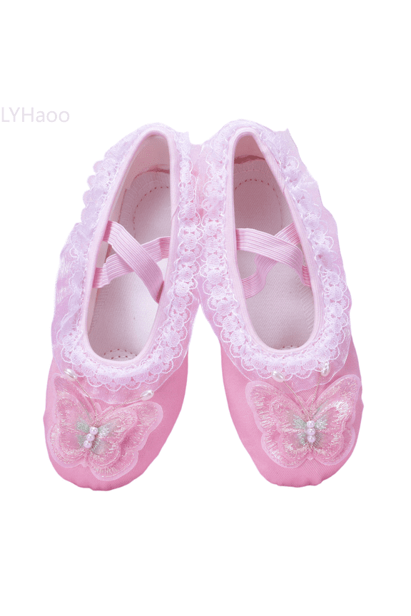 Girls Sandals Cute Ballet For Girls Lace Cat Shape Toddler Dance Shoes For Performance And Practice Sizes 15 Big Kid(10-11 Years)