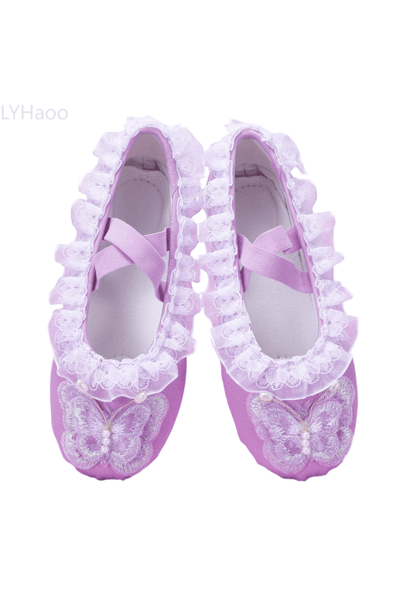 Girls Sandals Cute Ballet For Girls Lace Cat Shape Toddler Dance Shoes For Performance And Practice Sizes 16.5 Big Kid(13-14 Years)