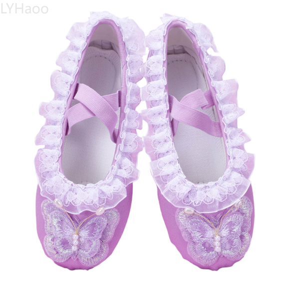 LYHaoo Girls Sandals Cute Ballet For Girls Lace Cat Shape Toddler Dance Shoes For Performance And Practice Sizes 9.5 Little Kid(3-3.5 Years)