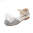 thumbnail image 1 of LYHaoo Girls Sandals Girls Sandals Fashion New Pattern Sequin Decoration Cute Low Heel Comfortable Hook Loop Princess Shoes Sizes 10.5 Little Kid(5-5.5 Years), 1 of 7