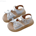 thumbnail image 1 of LYHaoo Girls Sandals Girls' Sandals Summer Children's Bow Western Shoes Little Girls Baby Soft Bottom Beach Shoes Sizes 30 Little Kid(5.5-6 Years), 1 of 5