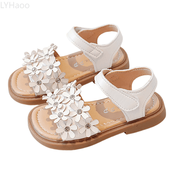 LYHaoo Girls Sandals Girls Sandals For Toddlers And Kids Comfortable Adjustable Hook And Loop Strap Casual Summer Outdoor Play Shoes For Daily Wear With Soft Sole Sizes 13 Little Kid(7-8 Years)