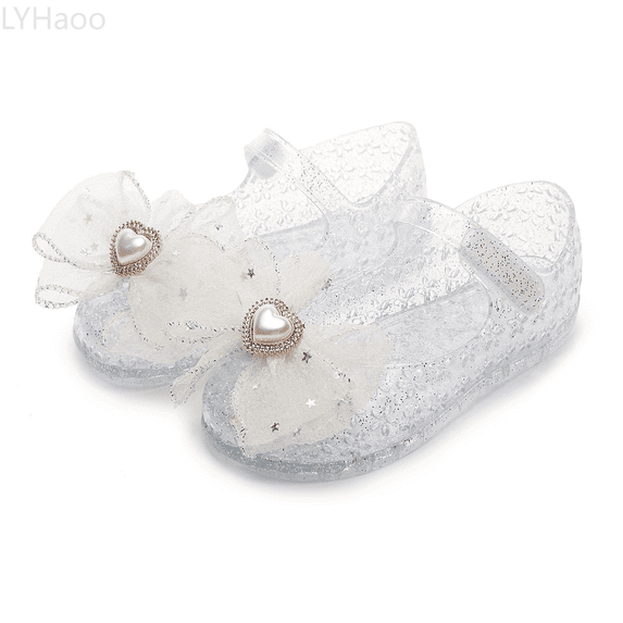 LYHaoo Girls Sandals Shoes Girls Sandals Jelly Mary Jane Dance Party Shoes For Kids Toddler Sizes 11 Little Kid(4.5-5 Years)